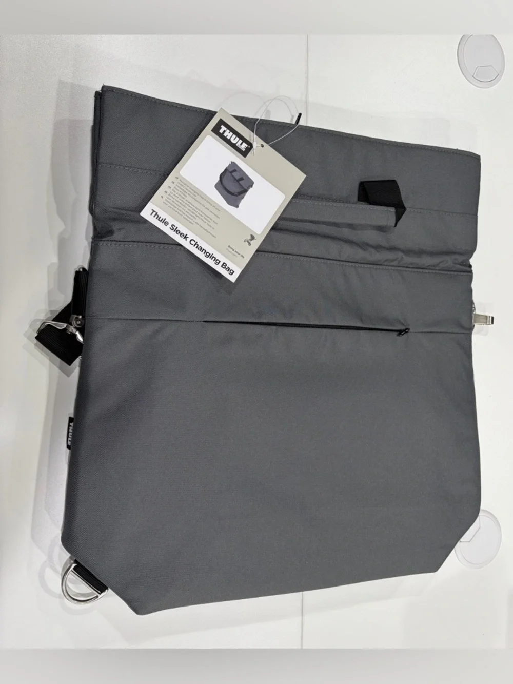 Thule Sleek Changing Bag Shadow Grey NWT Convertible Shoulder Bag Backpack